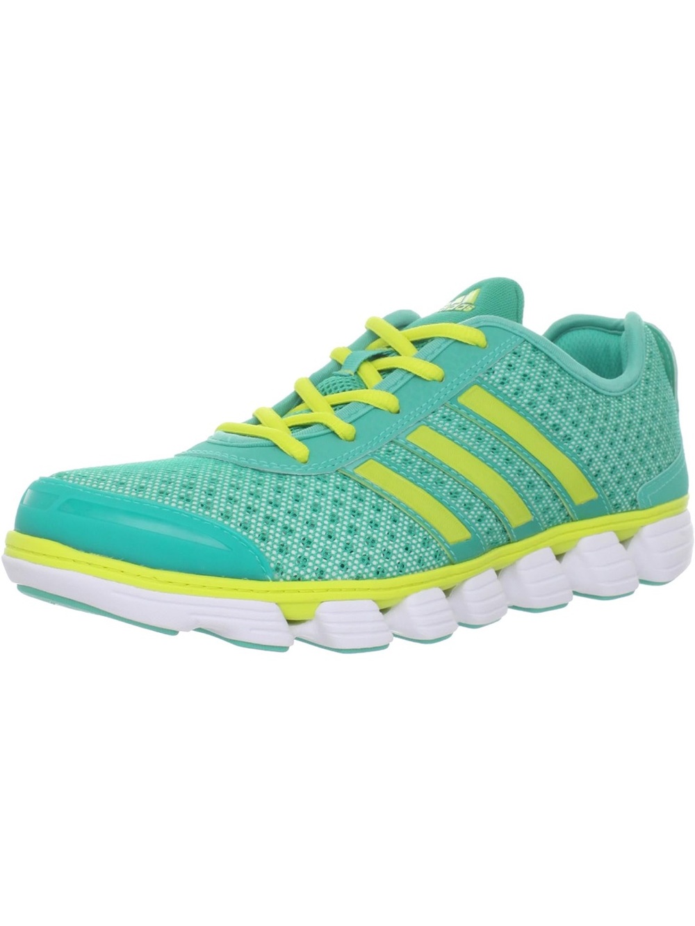 Adidas Teal & Neon Yellow Mesh Running Shoes G59037 Women's 9